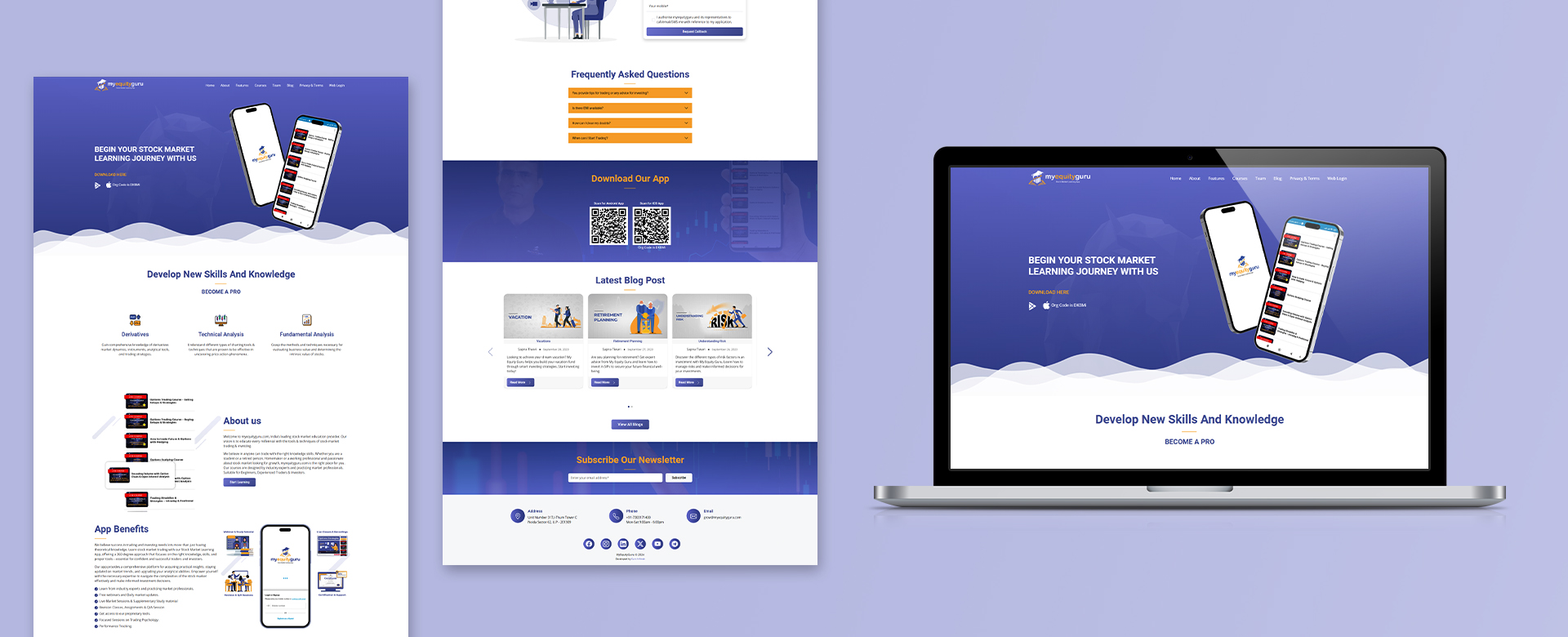 Website Development of My Equity Guru Banner